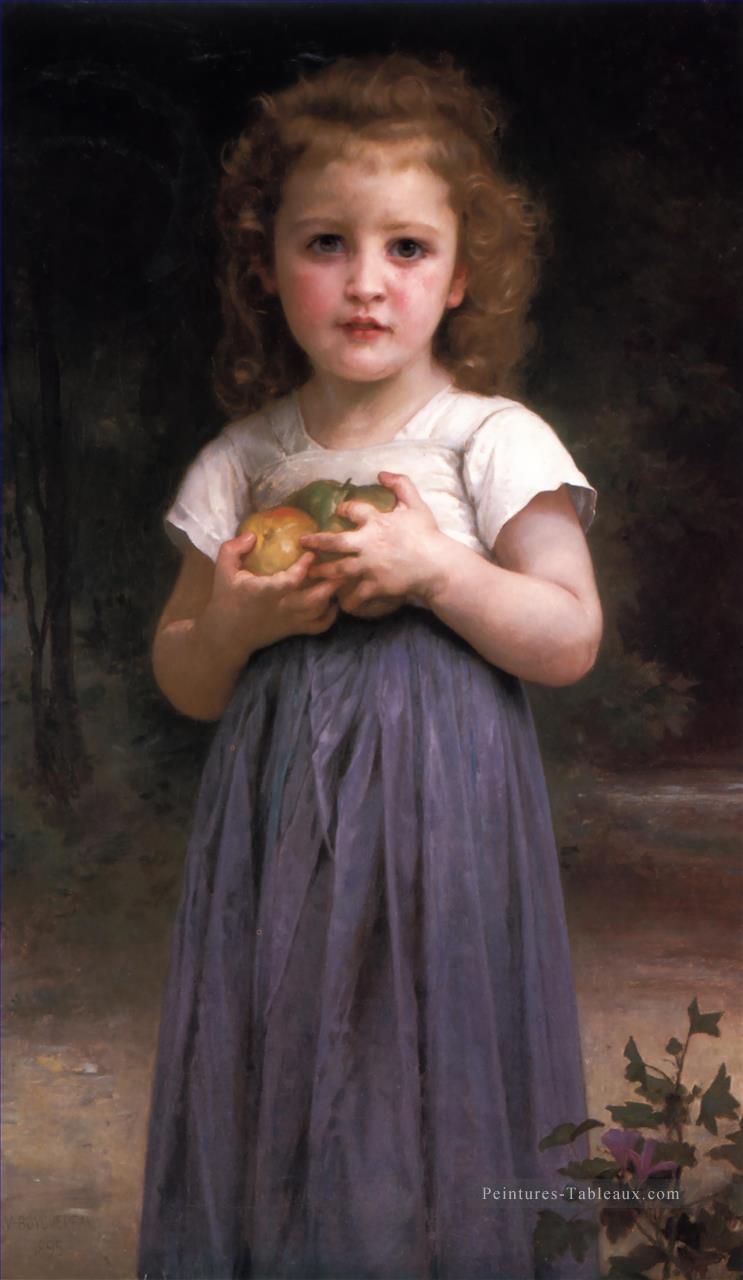 Jeune Fille et Enfant réalisme William Adolphe Bouguereau Peintures à l'huile